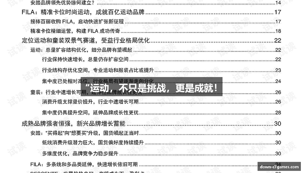 “运动，不只是挑战，更是成就！”